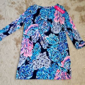 NEW wtags girls Lilly Pulitzer High Tide navy Party 🥳 in Paradise dress XLarge